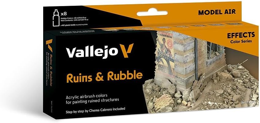 VAL71214 AV Model Air Set-Ruins and Rubble (8), Various