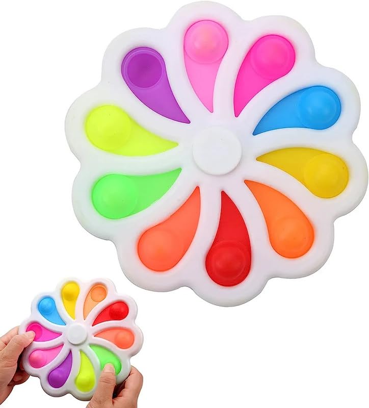 SQUIDSY Big Flower Pop Fidget Toy Spinner Smooth Table Top Spinner Fidget Toy Long Time Rotation Playing Spinner Stress Relieve EDC Toys for Boys Girls (RandomColor) (B0CVQXSXQC) Amazon Price History, Amazon Price Tracker