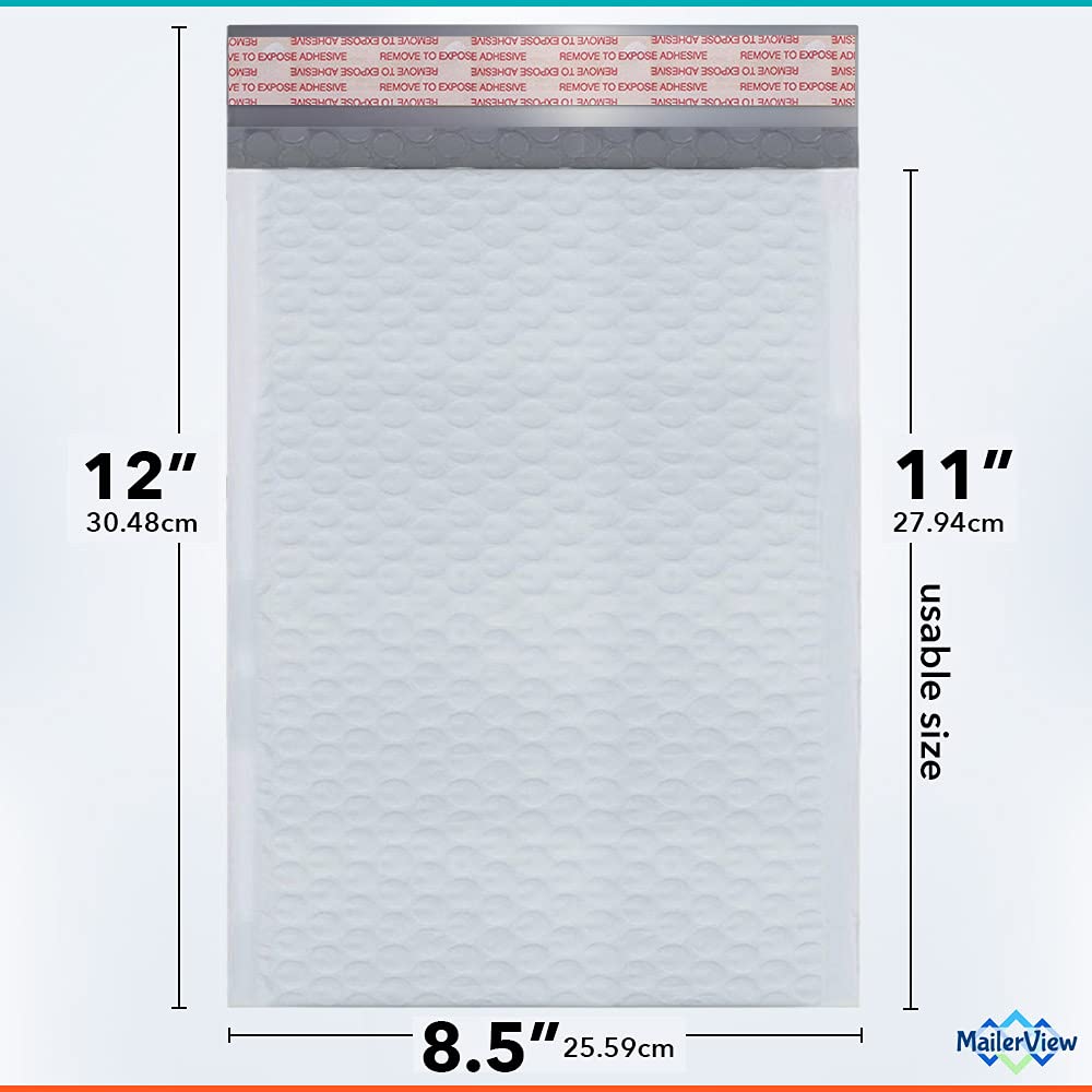 100 sztuk kopert bąbelkowych wyprodukowanych w USA (#2) 20 x 30 cm, pakowane koperty z taśmą samouszczelniającą, 100 sztuk