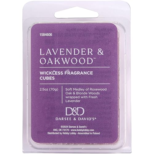 Lavender & Oakwood Scented Wax Melts, by D&D, 2.5 Ounces