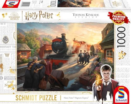 Schmidt Spiele Puzzle de 1000 Piezas de Thomas Kinkade, Wizarding World, Harry Potter, Hogwarts Express, 58428, Multicolor