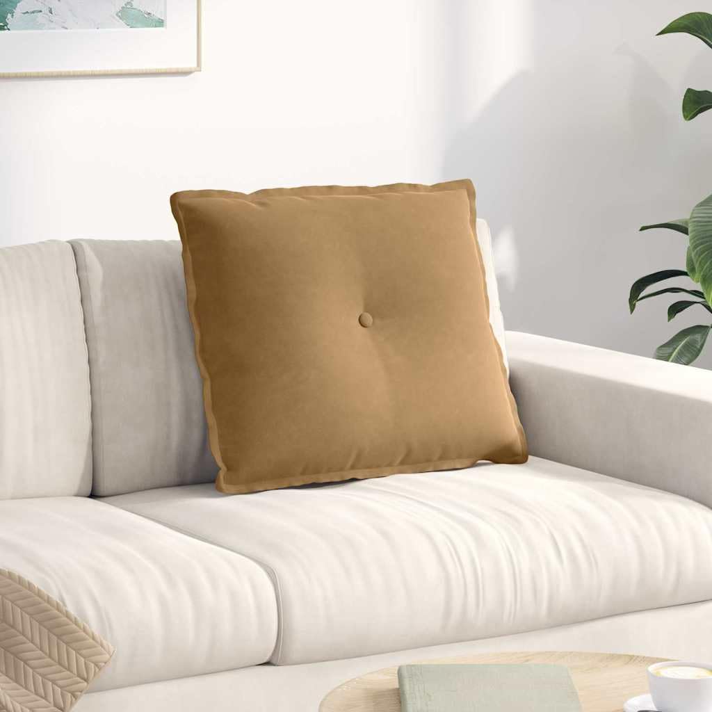 Cojín lumbar marrón de pana de 60 x 50 cm con relleno de poliéster, cojín lumbar ergonómico para sofá, oficina, sillón y cama, apoya la espalda y la columna vertebral para una mejor postura y