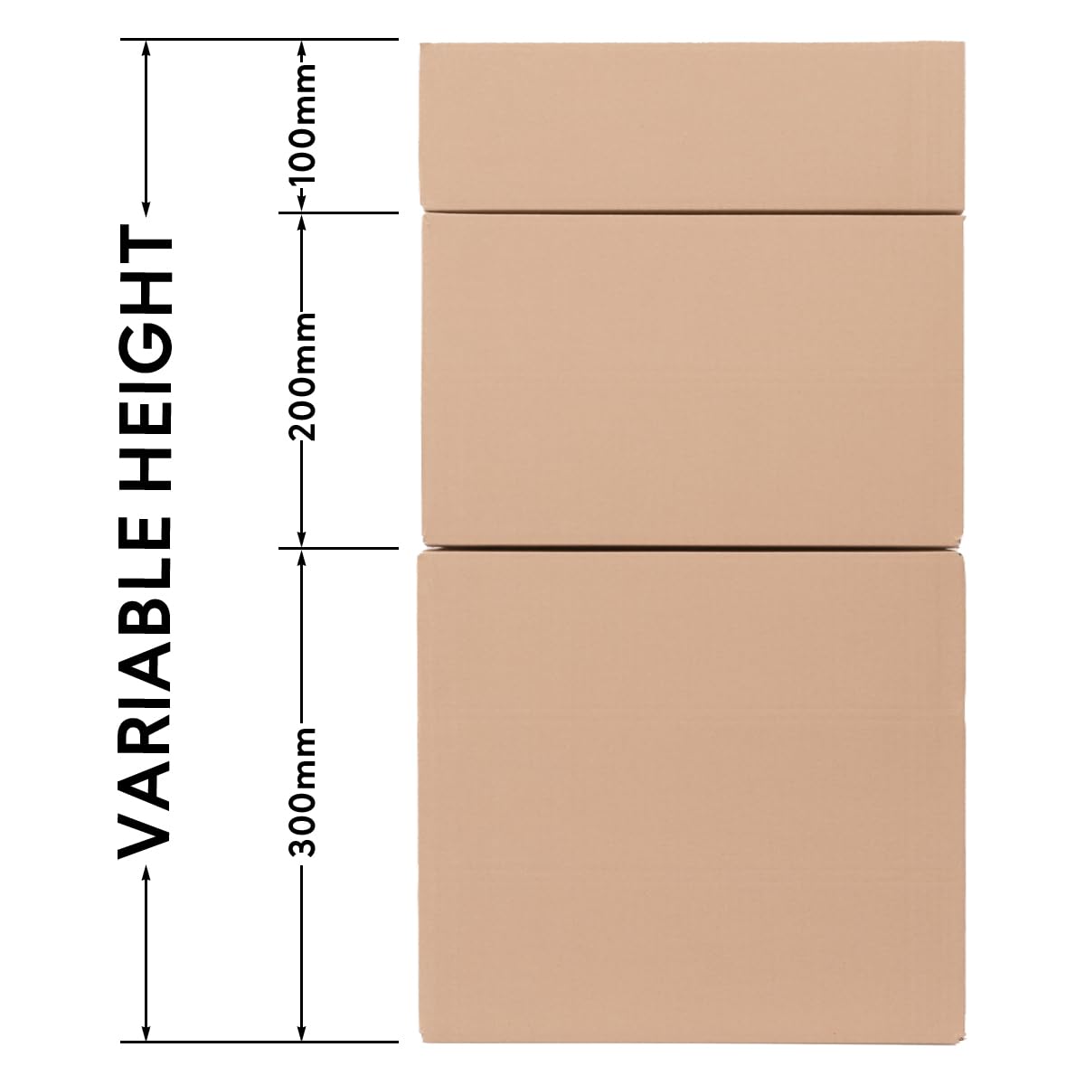verpacking Składane kartony 300 x 300 x 300 mm z regulacją wysokości, brązowe (wymiary wewnętrzne 295 x 295 x 285 mm) KK 41 2-faliste duże karton wysyłkowy DHL pakiet DPD GLS Hermes pakiet stabilne