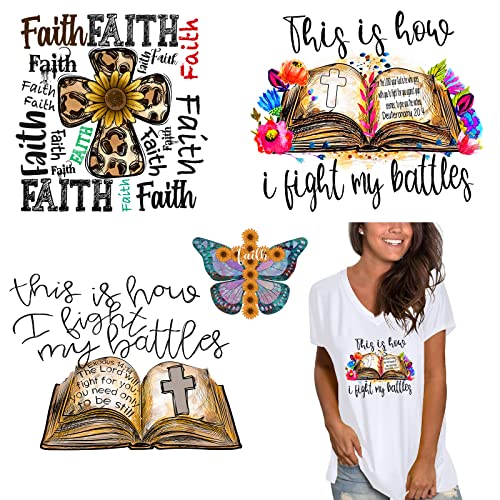 Heat Transfer Patches For T-Shirts Clothing Washable Jesus Iron On Decals Sticker 6Pcs Decoration Appliqued #TOP3