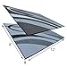 Stylish Camping GA1 Reversible Graphic Patio Mat-8' x 12', Black/Silver