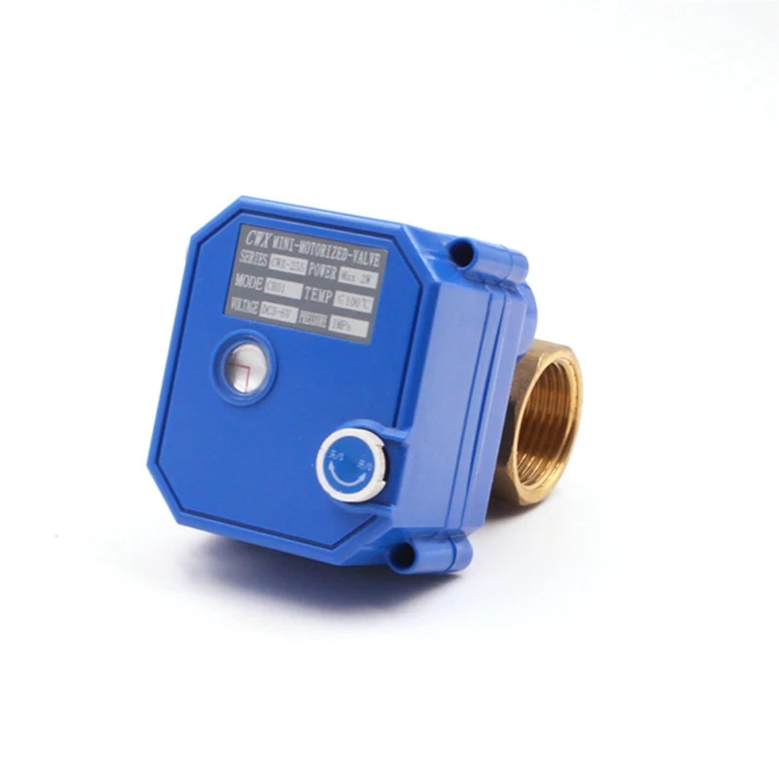 Valvola a Sfera motorizzata 1/4 "1/2" 3/4 "1" Attuatore Elettrico a 2 Vie 2/3 Fili in Ottone con Interruttore Manuale AC220V DC24V DC12V ADC9-24V(DC12V-CR01,0.25 inch)