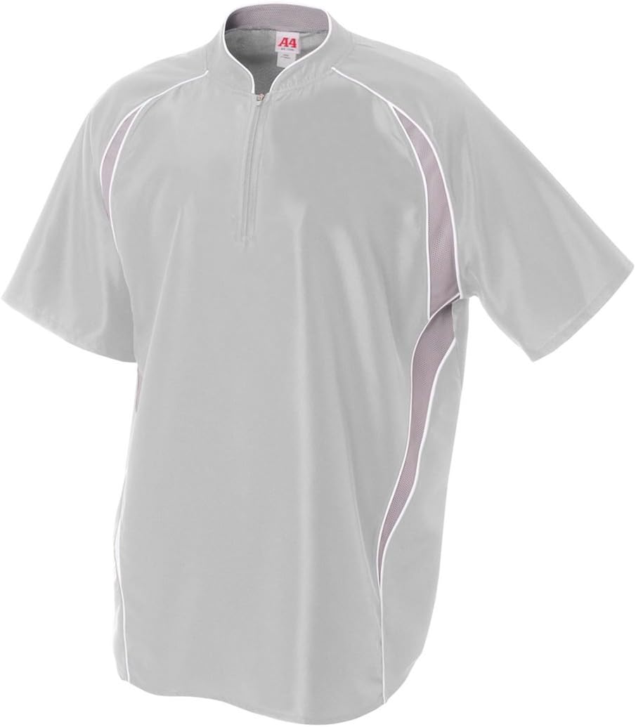 Adult XL Silver/Grey 1/4 Zip Baseball/Softball Jacket