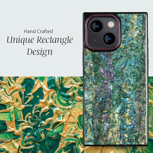 Image of COCOMII Rectangle for iPhone 15 Case, Aurora Abalone Shell
