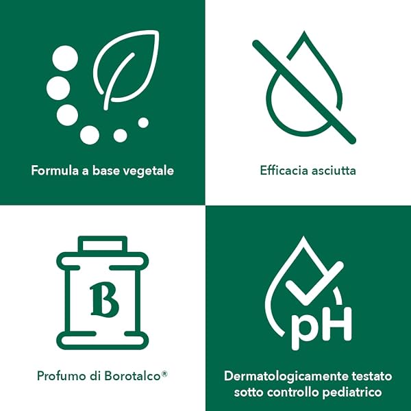 Borotalco, Polvere con Talco Vegetale, Azione Rinfrescante e Assorbente, per Pelli Sensibili, Formula 100% Vegetale, Profumo di Borotalco, Dermatologicamente Testato, Barattolo 70 g - 3