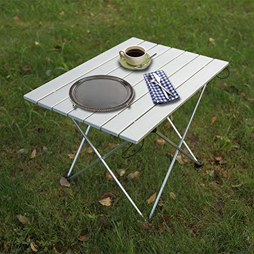 Preisvergleich Produktbild Klappbarer Camping Tisch Tragbare Aluminiumlegierung im Freien Schreibtisch Buffet Bock Tisch für Grill Picknick Party Camp Strand Fischen Garten-L