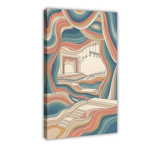 Carte de la ville de New York poster abstrait sur toile 40x60