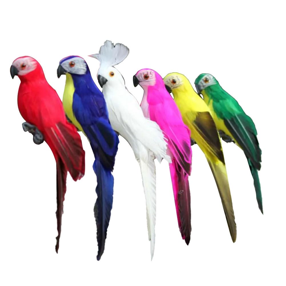CTRLZS Creatives Handmade Simulation Parrot Animal Bird Garden Props Decoration Miniature Lawn Doll Ornaments
