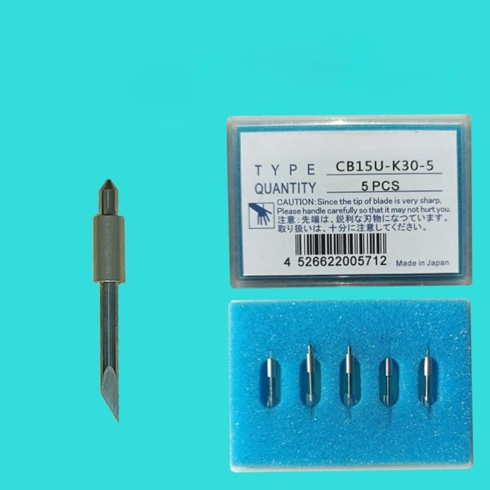 Compatible with Graphtec Plotter Carving Knife CB09UB-5 CB15UB-5 Plotter Knife Blade for Printer CE5000 CE6000 CE7000 FC8600 Engraving Machine (CB15U 30°Knife Blade(1pcs))