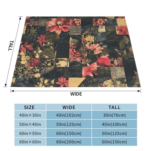 Couverture canapé flanelle fleurie 152x127 cm pour lit et salon