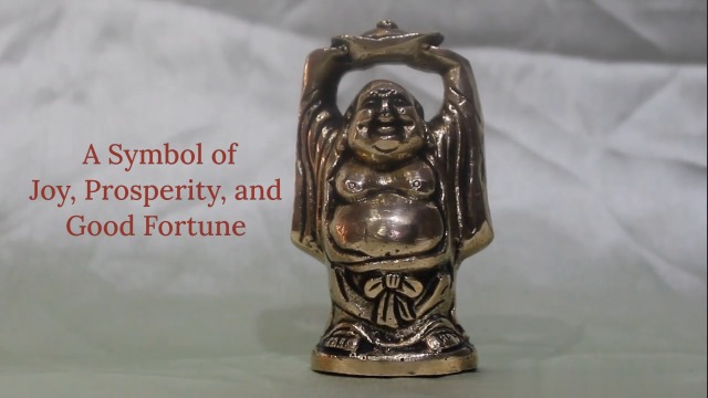 Estatua de Buda Risueño de Latón para Decoración y Regalo miniatura 7