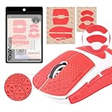 TALONGAMES Mouse Anti Slip Grip Tape Ultra Version Compatible with Logitech G PRO X Superlight, Superlight 2 Wireless Gaming Mouse, Palm Sweat Absorption, Thin 0.5mm, Cut to Fit, Easy to Apply (Red)