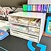 MILULUGO Desk Organizer with 6 Drawers, Makeup Organizer, Plastic Cosmetic Organizer, Bathroom Organization Boxes, Desktop Storage Box(White)