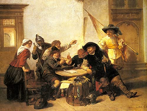 Peinture sur toile Nordique la salle des gardes Herman Frederik 60x90cm