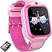 AOYMJRS Reloj Inteligente Niña, Smartwatch Niños, Reloj Digital Niña con Llamadas y Mensajes, Reproductor de Video, Cámara, Reloj Despertador, Podómetro, Juego Educativo para Niños (Rosa)