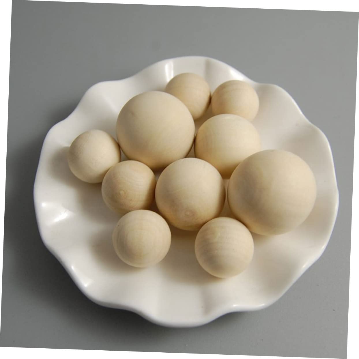 Angoily 2 Set Perline Legno Naturale Pz Beads Tondi Senza Per Diy E Pittura Accessori Creativi Per Gioielli E Decorazioni Fai Da Te Legno Loto 200 Pezzi*2