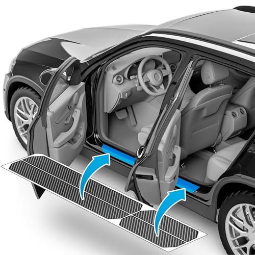 uProtect Film de Protection Seuil de Porte Voiture Carrosserie pour Dacia Duster 2 (II) HM I 2018-2024 - Accessoire pour Auto - Anti Rayure Stickers Carbone