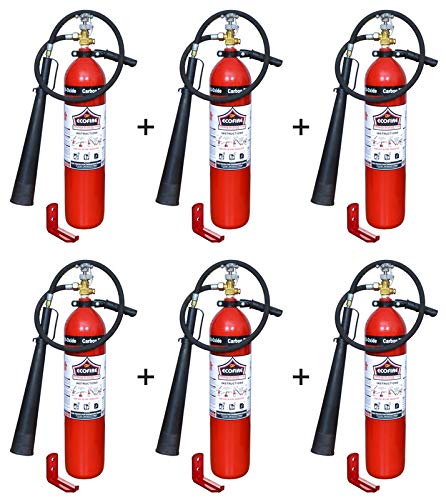 Image of Eco Fire Co2 Type 4.5 Kg Fire Extinguisher (Red and Black) Pack of 6