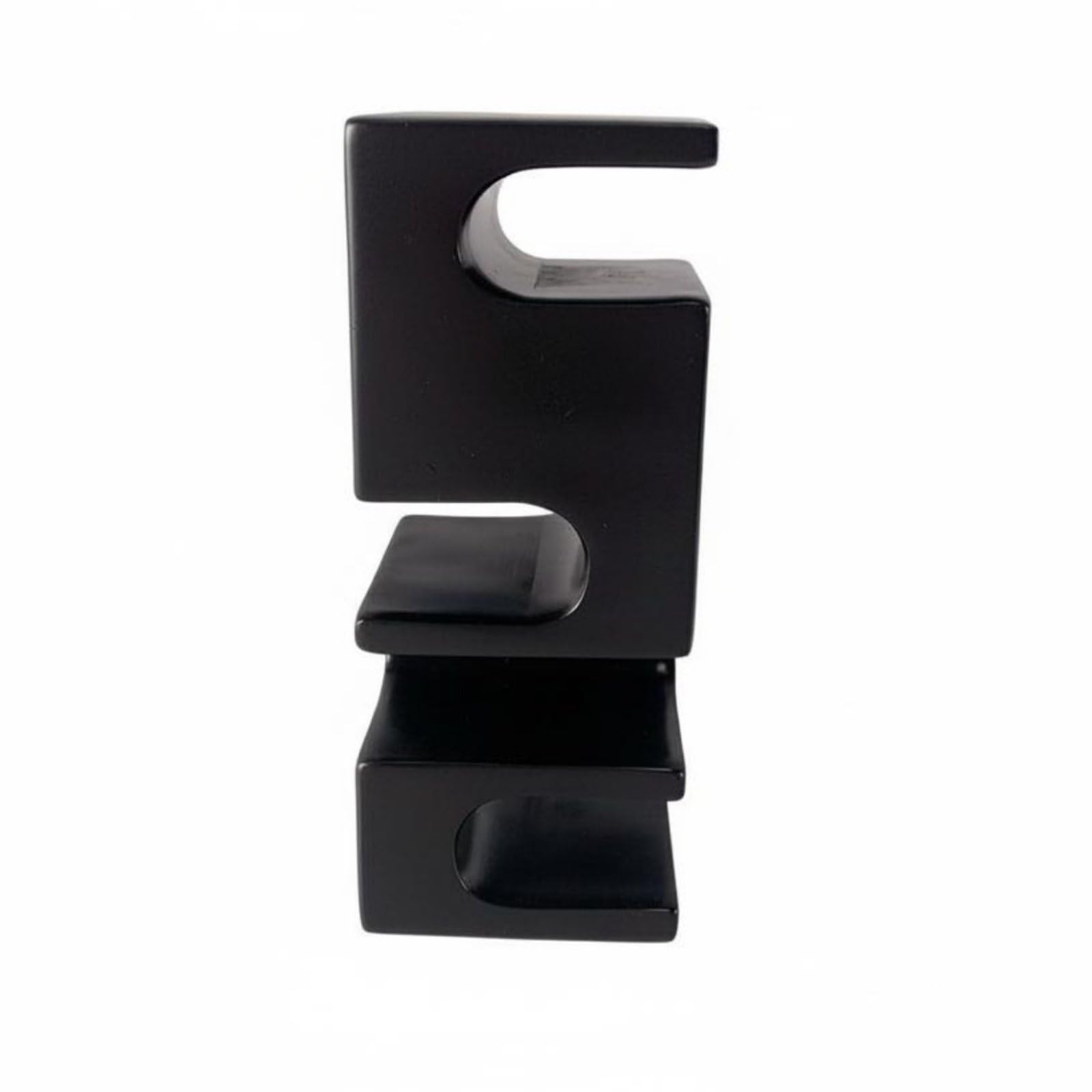 Skulptur Abstrakte Harz Skulptur Statue Figur Dekoobjekt mit Modernem C Ausschnitt Und Leichtem Harzmaterial Pflegeleicht für Regal Sideboard Studio, Weiß, 9-9-38cm