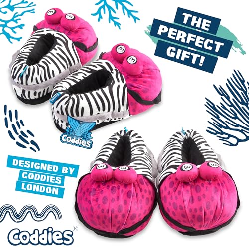 Coddies Cuttlefish Plush Animal Slippers - Memory Foam, Funny Gag Gift for Men, Women & Kids2