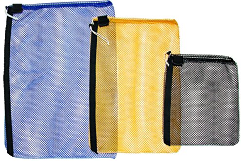 Innovative Medium Heavy Duty Mesh Drawsting Bag w/D-Ring