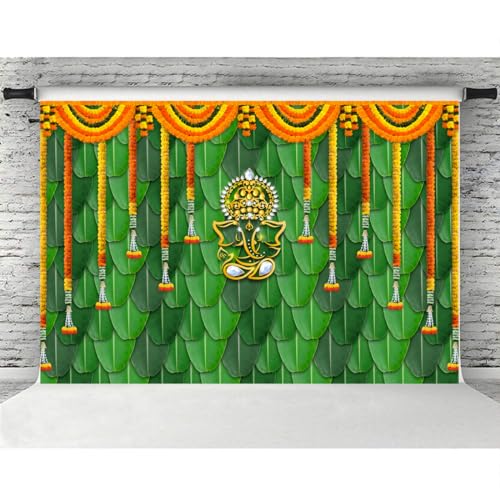 Tela de fondo decoración Pooja 5x3ft miniatura 3