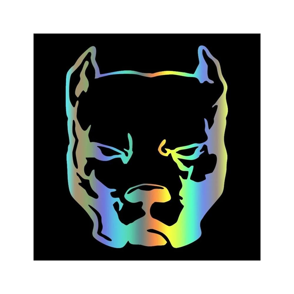 Various Sizes Pitbull Car Sticker Vinyl Decal Car Auto Stickers for Car Bumper Window Car Decorations(Laser)