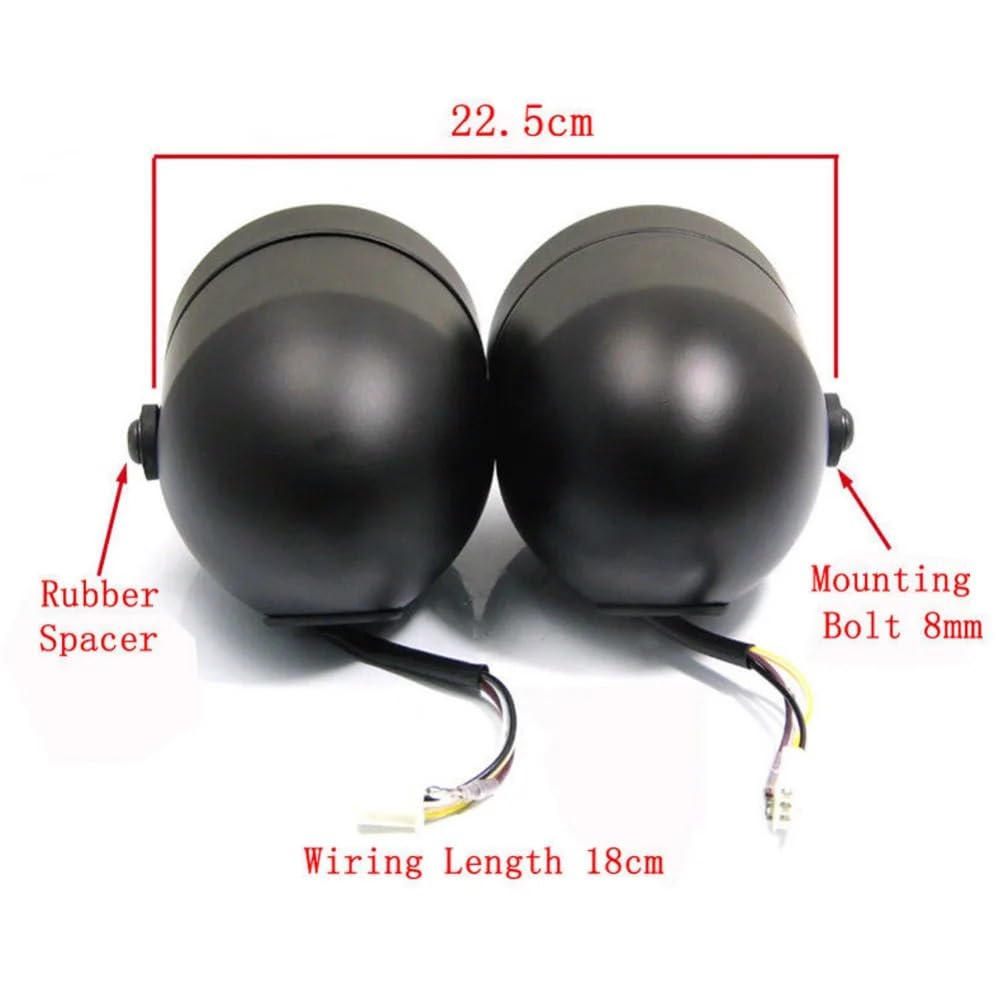 Motocykl Head Light Czarna Obudowa Przezroczysta Z Bursztynową Soczewką Motocykl 4 "Dominator Podwójna Podwójna Okrągła Żarówka Do Przedniego Reflektora Lampa H4 Dirt Bike przednie światła