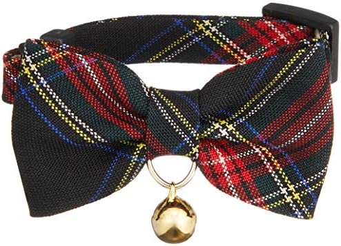 Cat Amokku (Cat Amo.k) 810002-0 cat collar check ribbon S black