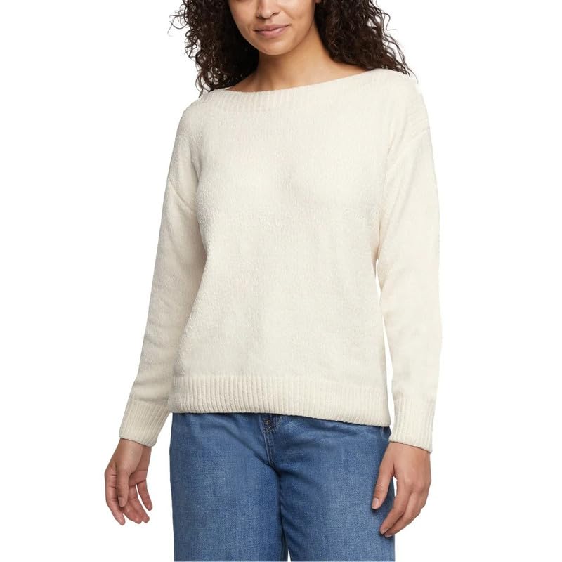 Orvis Womens Boatneck Chenille Sweater - Soft Textured Knit Cozy Pullover - Midweight