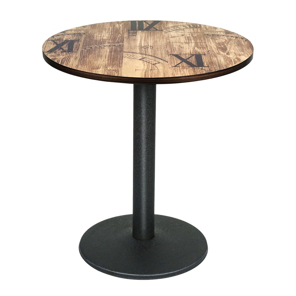 OHMG Tavolo da pranzo in legno quadrato, design piccolo tavolo da cucina per 2-4 persone, tavolo da pranzo per sala da pranzo, salotto, balcone, legno MDF, piede in acciaio, minimalista (circolare-60