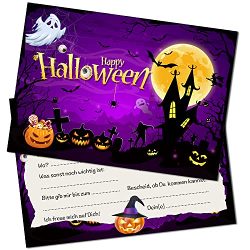 Patelai 20 Sets Halloween Einladungskarten