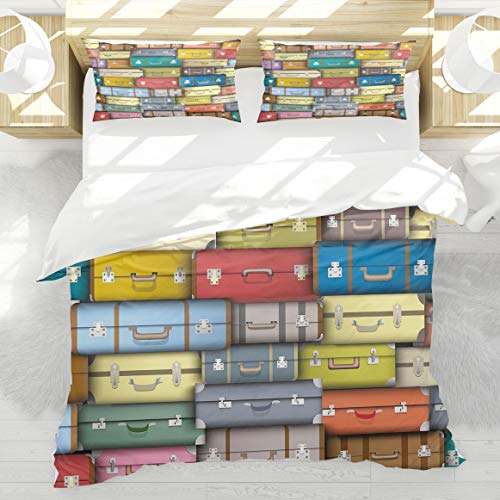 Linge de lit vintage voyage 140x200 design de vacances - 2