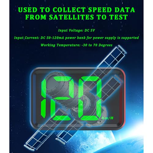 Image of GPS Speedometer for Car with KM /H Speed,Digital Speedometers for Cars with USB Plugs and Real-Time Display,5V Cars Speedometer Display Car Tools for Accurate Speed Monitoring (KM /H)