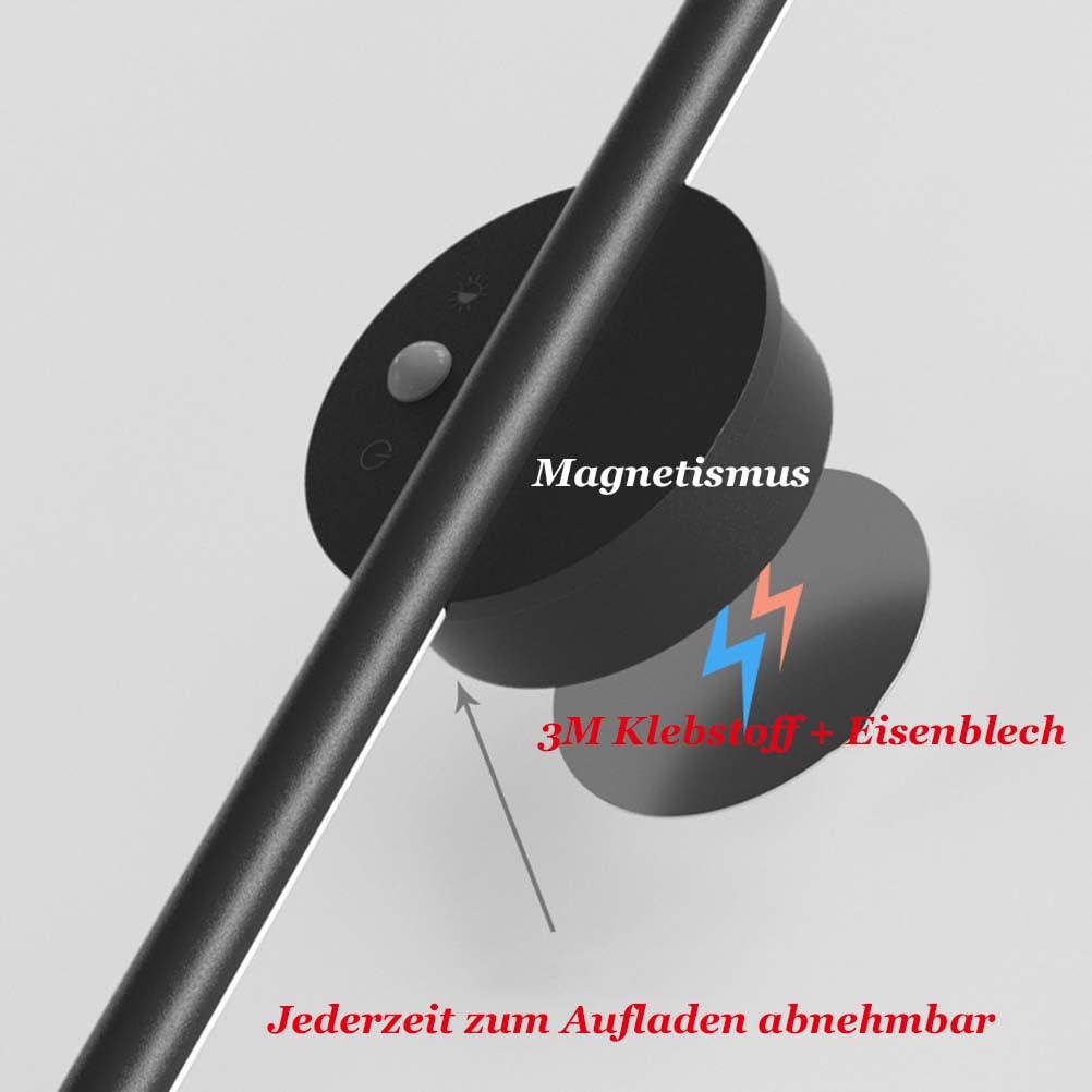 Lampada da parete con sensore di movimento, interruttore touch, design magnetico, lunga lampada a LED per illuminazione da parete decorativa per interni, ad alta efficienza energetica per soggiorno
