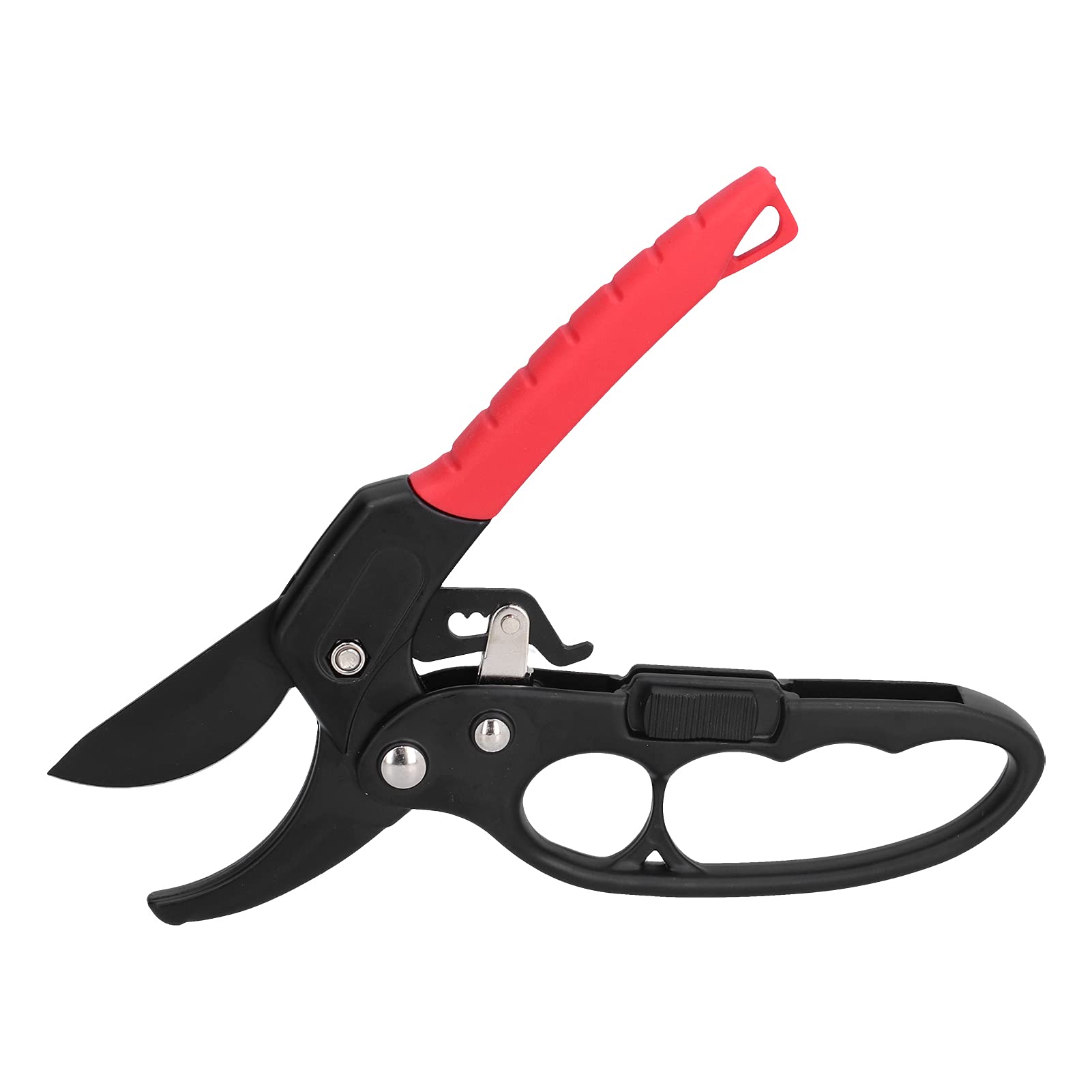 Professional SK5 Ratcheting Pruning Shears Effort Saving Branch Scissor for Orchard Garden Nursery Red Black