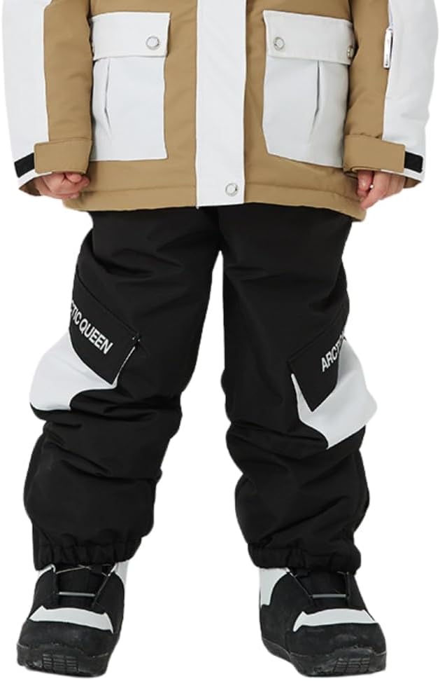 Baggy Ski Bibs for Kids Snow Bibs Ski Pants for Boys and Girls Insulated with Shouder Straps Snowboard Trousers