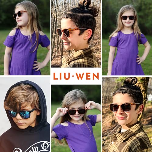 Liu·Wen Polarized Kids Sunglasses For Girls Boys - Classic Square Toddler Shades Age 3-10 With Uv400 Protection thumb #1