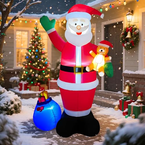 YISUN wasserdichte Aufblasbarer Weihnachtsmann, 2,13 M/ 7FT...