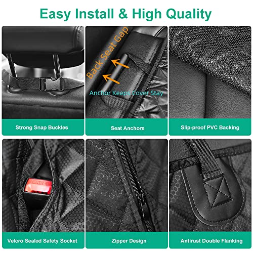 Anosospecial Dog Car Seat Cover For Back Seat Cover For Kids,Non Stick Fur Rear Seat Protector For Pet,Nonslip Waterproof Durable Universal Fit Interior Backseat Covers For Auto Van Suv #TOP3