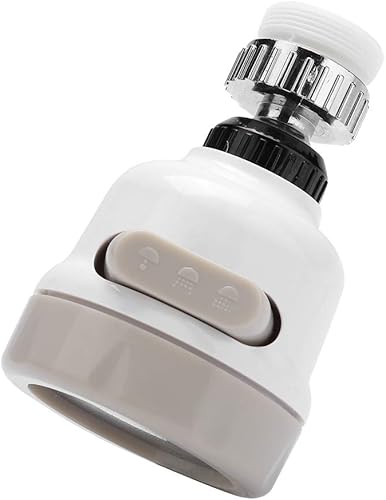Cabezal giratorio para grifo de cocina, grifo giratorio de 360 grados, boquilla de filtro de salpicaduras con 3 modos de ajuste para cocina, grifo
