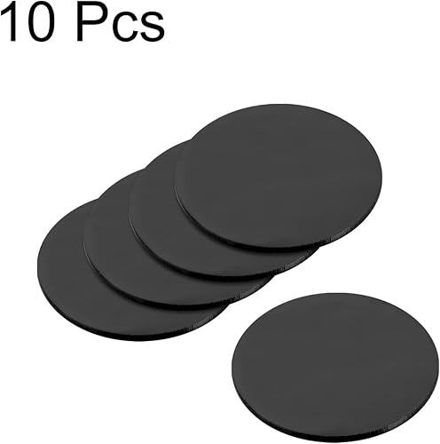 Miniatura 3 de MECCANIXITY Bases redondas modelo miniatura de 1.57 pulgadas, base circular de 0.079 pulgadas de grosor, color negro, paquete de 10