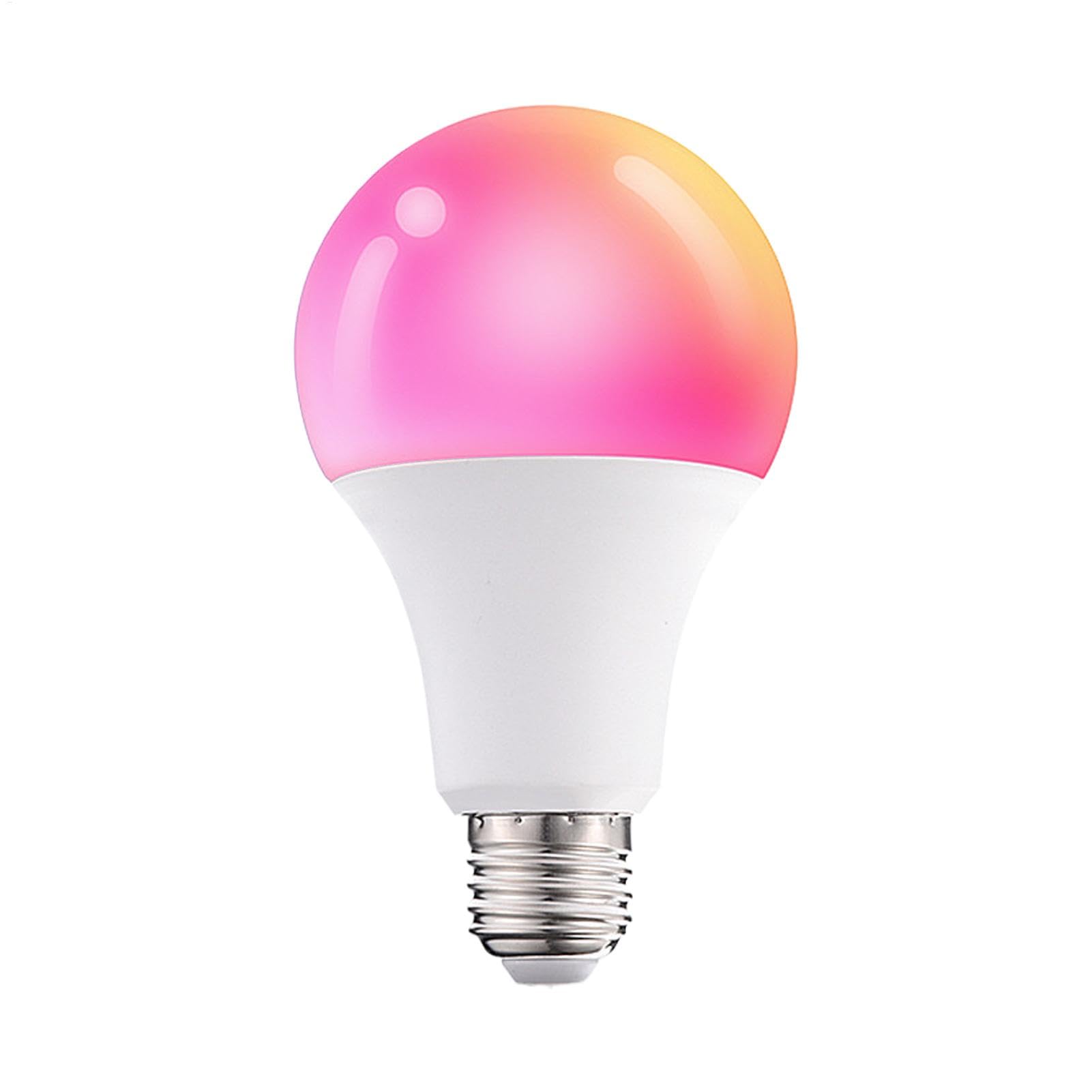 Générique Wifi Light Bulb, App-Controlled Led Bulb, Rgb Smart Bulb, Dimmable Music Bulb, Wireless LED Bulbs for Living Room Bedroom, 16 Million Colors Music Dimmable RGB Light Bulb