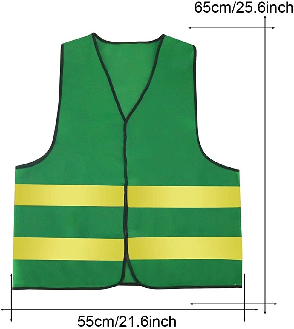 JJJ 2 Pack Gilet réfléchissant la Ceinture de sécurité réglable for la Course en Plein air Faisant du Jogging Cyclisme Marche Marche (Color : Green+Yellow)