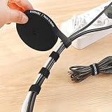 118.11inch Double – side Nylon Hook Loop Cable Ties: Self – fastening, Reusable for Hassle – free Wire & Stuff Management at Office & Home（Black）