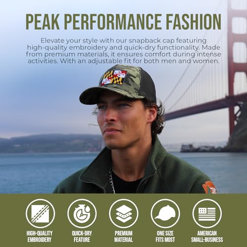 Image of International Tie State Hat for Men and Women, Adjustable Snapback Trucker Baseball Cap with Embroidered Patch